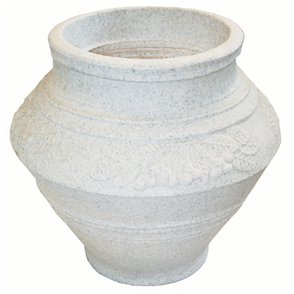 White Marble Urn Planter 